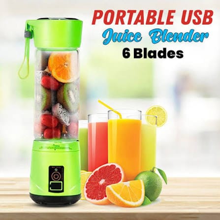 Portable Blender - Rechargeable Personal Smoothie Maker Electric USB Juicer Cup Compact Lightweight Travel Bottles For Shakes And Smoothies | 380ml