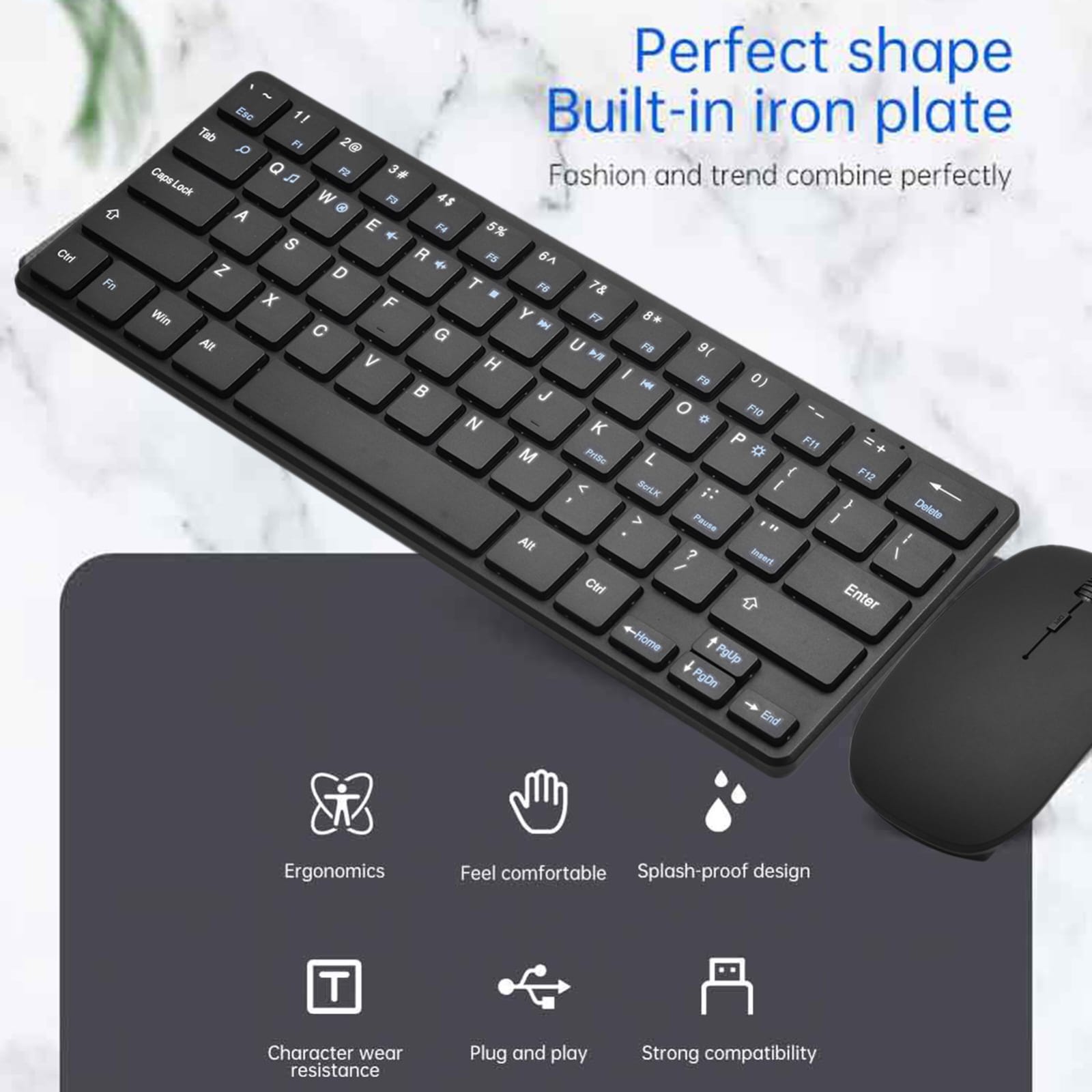Apple Branded Wireless Keyboard & Mouse Combo – 2.4GHz Fast Connectivity