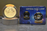 1 Pc USB LED Galaxy Crystal Ball Lamp | 3D Planet Moon Night Light | Bedroom & Party Home Decor | Kids Birthday Gift (Moon Shape Only)