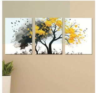 Set Of 3 Flower Wall Art Wooden Canvas Frames (8×11 Inches) – Elegant Floral Home Wall Décor