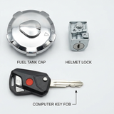 Switch Kit For Honda CG125 Computer Key 3 In 1 Set – Ignition Switch, Tank Cap & Side Lock (Single Key Operated)