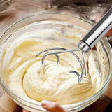 Manual Non Stick Steel Flour Cream Mixer Beater | Dough Whisk Mixer, Kitchen Baking Blender Tool