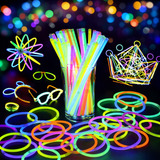 Deno Swim Premium Glow Sticks Party Pack (50pcs In 1 Box) – 8 Hours Long-Lasting Glow