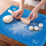 Silicone Baking Roti Mat With Measurements Heat Resistant | Non Stick Flour Rolling Mat | Baking Kneading Dough Pad Big Size (Random Color)