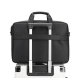 Premium 17-Inch Oxford Fabric Laptop Bag – Spacious Plain Black Waterproof Office Messenger Briefcase