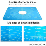 Silicone Baking Roti Mat With Measurements – Heat Resistant Non-Stick Flour Rolling & Kneading Dough Pad | Size 50x40 (Random Color)