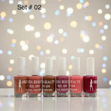 Huda Beauty Peel Off Nail Polish Set Pack Of 6 Full Size Long Lasting Multi Color Collection