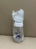 Baby Hands-Free Feeder Bottle 150ml | BPA-Free Anti-Colic Self Feeding Baby Bottle With Straw Brush (Random Color)