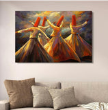 Whirling Dervish Landscape Canvas Art With Double Tape | 12x16 Inches