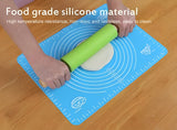 Silicone Baking Roti Mat With Measurements Heat Resistant | Non Stick Flour Rolling Mat | Baking Kneading Dough Pad - Big Size (Random Color)
