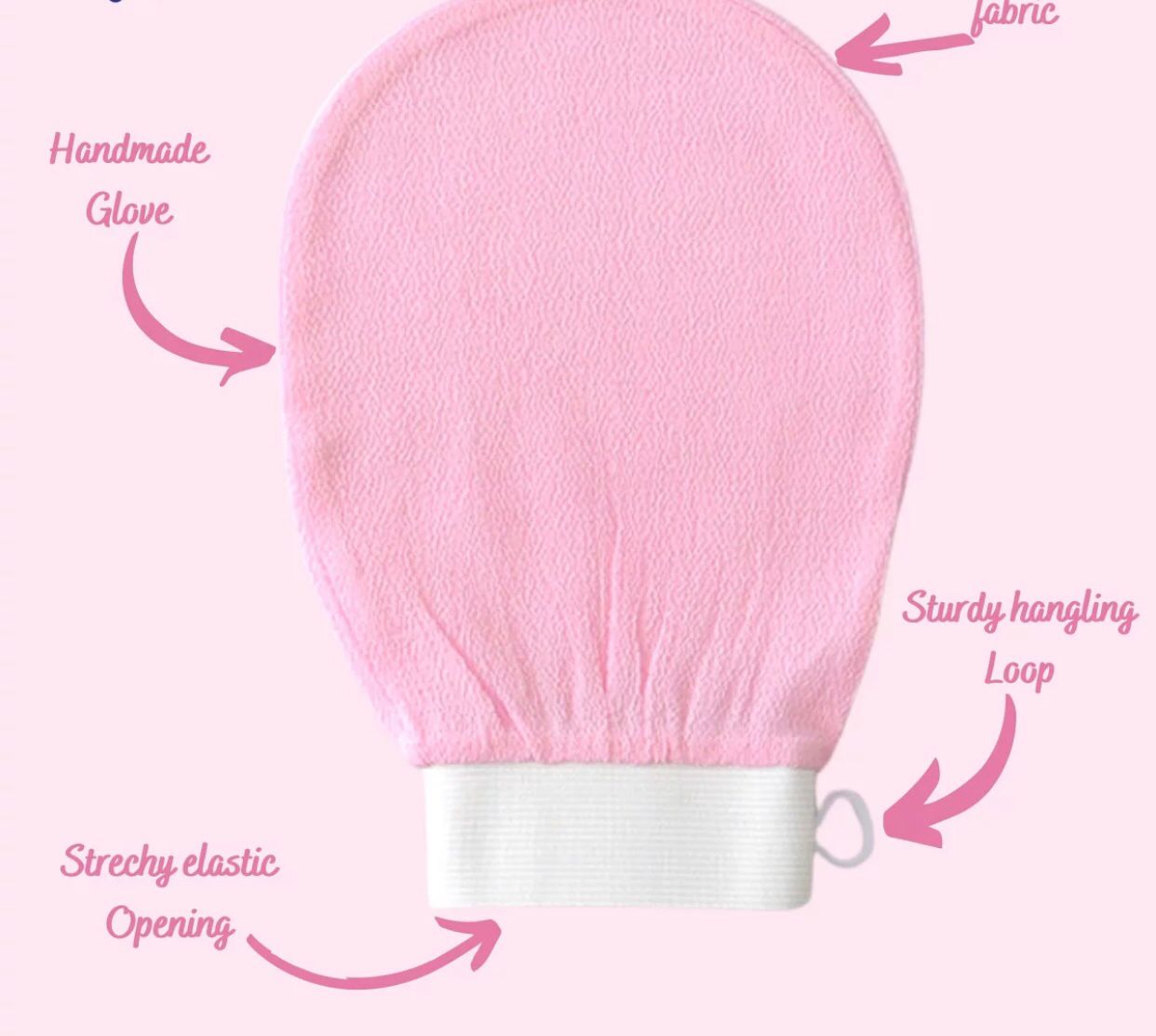 Hammer Moroccan Exfoliating Gloves - Dead Skin Remover - Exfoliating Bath Washcloth Scrub Mitt for Body - Exfoliating Massage Mitt Back Scrubber Glove - Each