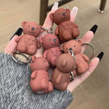 6-Piece Cute Bear Keychain Liquid Lipstick Set β Mist Matte Velvet Finish, Moisturizing Lip Stain, Waterproof & Long-Lasting Lip Gloss (6 Colors)