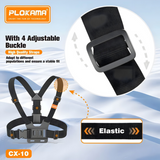 PLOKAMA CX10 Action Camera And Phone Chest Mount Holder 360 Adjustable Harness Strap For Sports Hiking Vlogging