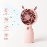 Portable USB Rechargeable Mini Handheld Fan | Lightweight Personal Cooling Fan | Strong Airflow | Portable Summer Cooling Fan (Random Color)