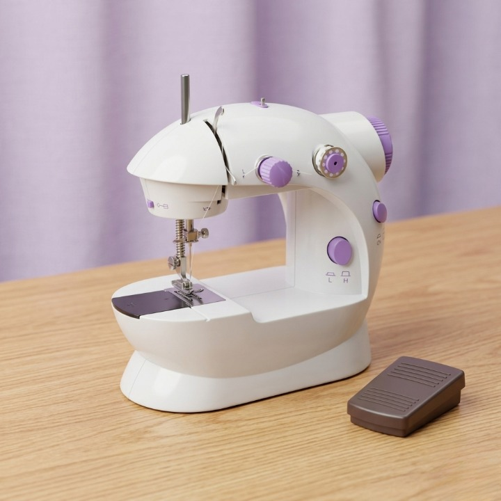 SM-202A Electric Mini Sewing Machine – Double Threads & Two Speed Control For Home & Travel