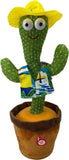 Dancing Cactus Toy – Singing, Talking, Voice Recording Plush With USB Rechargeable Function – Fun Educational Gift For Babies And Kids (Ages 6 Months & Up) - Rechargeable - With Cap