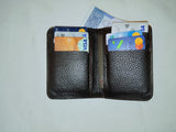 Unisex Slim Cow Leather Wallet – Brown | Minimalist Bifold Card & Cash Holder
