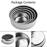 5pc Set Stainless Steel Bowl With Lid Kitchen Refrigerator Food Storage Mixing Bowls Sealed