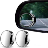 Car Blind-Spot Side Mirror Silver Frame - (2 Pc / Set)
