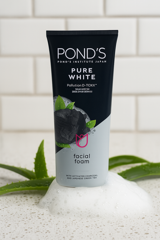 Pond’s Pure White Face Wash With Activated Charcoal – Deep Cleansing & Brightening Daily Face Cleanser (100g)