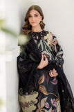 All-Over Printed Embroidered Black Lawn Dress With Chiffon Dupatta – Unstitched Summer Collection 2026