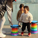 Super Heavy Duty Telescopic Folding Stool | Adjustable Portable Retractable Camping Chair