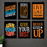 Set Of 6 Premium Wall Art Photo Tiles – Modern Home Decor Sets 8x11