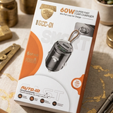 G-Golden 60W QC 4.0 Fast Car Charger – Dual Port High-Quality Multi-Device Charging, Black