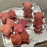 6-Piece Cute Bear Keychain Liquid Lipstick Set β Mist Matte Velvet Finish, Moisturizing Lip Stain, Waterproof & Long-Lasting Lip Gloss (6 Colors)