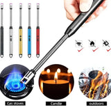 Rechargeable Arc Light Metal | Kitchen USB Arc Lighter With Hanging Hook | Metal Rechargeable Light