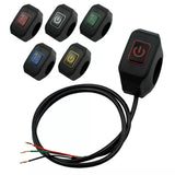 Motorcycle On Off LED Switch Push Button Handlebar Mount | Random Color