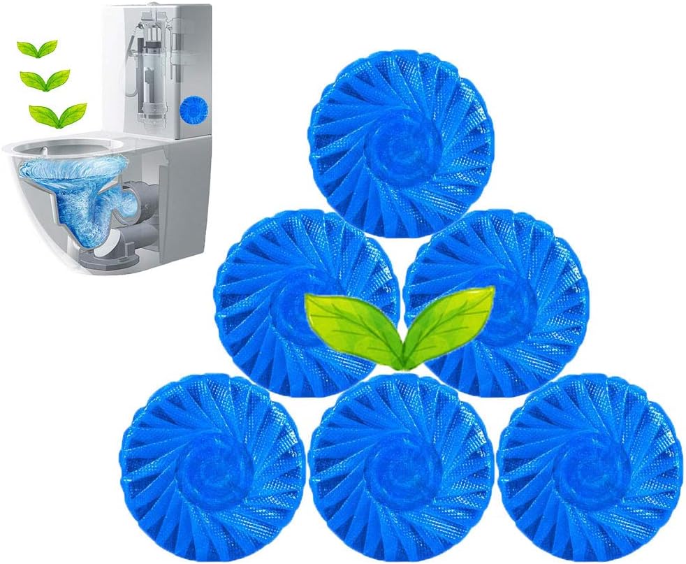 Eco-Friendly Toilet Bowl Cleaner & Deodorizer Tablets (10pcs) – Automatic Tank Flush Blue Cleaning Tablets For Fresh & Hygienic Toilets