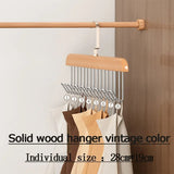 8 Hooks Multi-Function Wooden Caps, Belts, Tie Hanger – Strong No Trace Storage Rack(Random Colour)