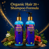 Instant Glow Herbal Shampoo 20+ Formula 250ml | Organic Herbal Hair Shampoo For Hair Growth & Hair Fall Control | Dandruff & Frizz Control | Scalp Nourishing Shampoo
