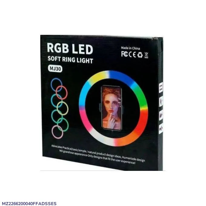 RGB LED Multi Colour Ring Light MJ-30 Without Stand