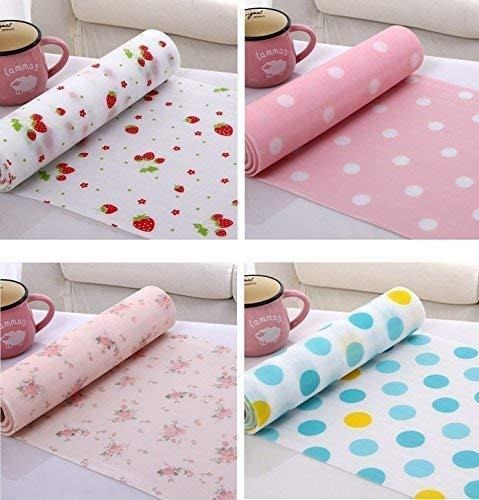 Kitchen Anti-Slip Foam Drawer Mat | Waterproof Cushion Sheet For Cupboards, Refrigerators & Tables - Size 45*150 Cm | Random Colour