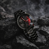 Men's Stylish Spinning Dial Watch – Premium Rotating Wheel Design Wrist Watch For Men (Without Box)