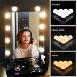 Vanity Mirror Fill Light Adjustable Luminance 3 Colors LED USB Wall Bulbs String For All Pretty 3 Colors Dimmable Vanity Light