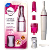 Veet Sensitive Precision Electric Beauty Styler & Trimmer – Waterproof Grooming Kit For Face, Eyebrows, Underarms, And Bikini Line With Interchangeable Heads And Styling Combs