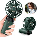 Digital Display Portable Mini Fan – 5-In-1 Multipurpose USB-C Rechargeable Handheld Fan - With Cable (Random Color)