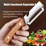 1 PCs Multi-Functional Knife Peelers For Kitchen, Multi Functional Vegetable Peeler, 3 In 1 Multi Functional Wooden Handle Peeler And Bottle Opener