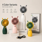 Portable USB Rechargeable Mini Handheld Fan | Lightweight Personal Cooling Fan | Strong Airflow | Portable Summer Cooling Fan (Random Color)