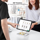 360° Rotating Metal Tablet & Mobile - Adjustable, Foldable, And Portable Desk Mount With Cooling Design For Phones, Tablets, And Small Devices, Device Cooling Stand | Stainless Steel Stand, Tablet Holder Stand - Random Color