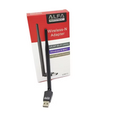 UW11 Alfa Net Wireless-N USB WiFi Adapter With Antenna | 2.4GHz 150/300Mbps High-Speed Network Dongle For PC, Laptop, Windows & Linux – IEEE 802.11b/G/N, Soft AP Utility