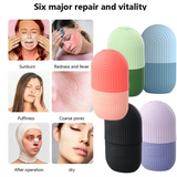 Ice Roller Facial Massager | Silicone Cleansing Ice Lattice | Ice Cube Roller With Scrub (Random Color)