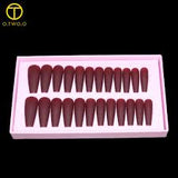 24 Pcs Matte Perfection – O.TWO.O Brown Nail Polish For A Luxe Look | Best Nails For Women
