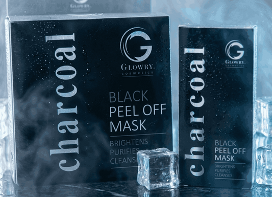 GLOWRY Charcoal Black Peel Off Mask For Deep Cleansing & Detox | Natural Bamboo Charcoal Face Mask For Blackhead Removal & Skin Brightening