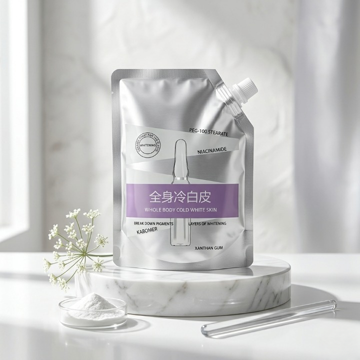 Whole Body Cold White Skin Brightening Body Lotion – Deep Whitening Cream Spout Pouch