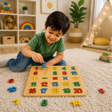 Math Puzzle Board Game - Educational Wooden Learning Toy Crafted From MDF Wood For Children And Mathematical Skills Development
