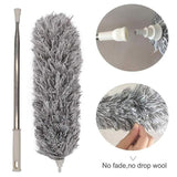 Microfiber Fan Duster | Telescopic Extendable Gray Duster | 360 Flexible Dirt & Dust Duster For Home Office Use | Micro Fiber Duster